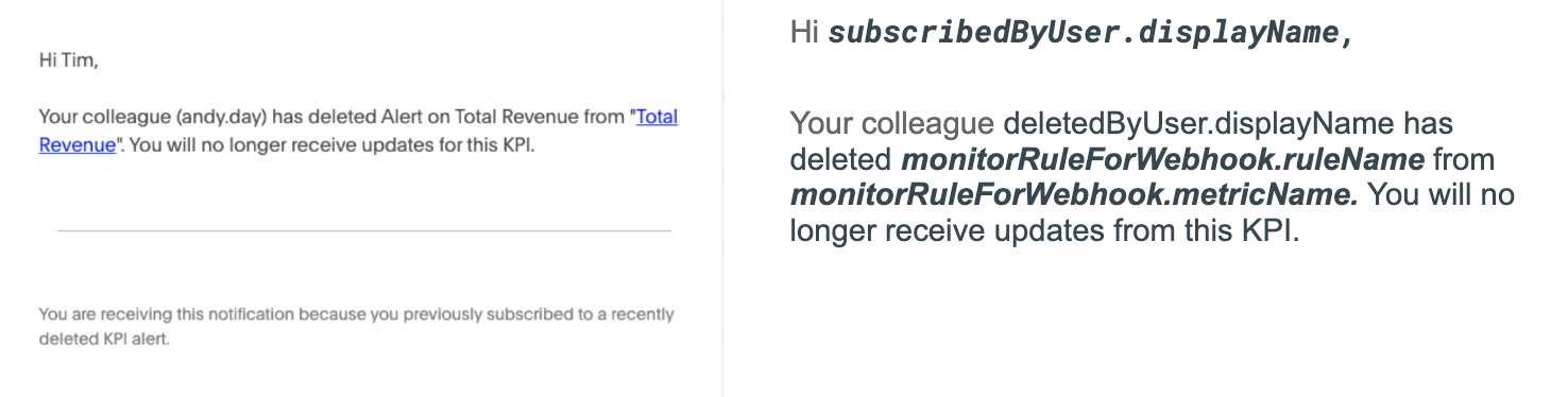 delete webhook notification